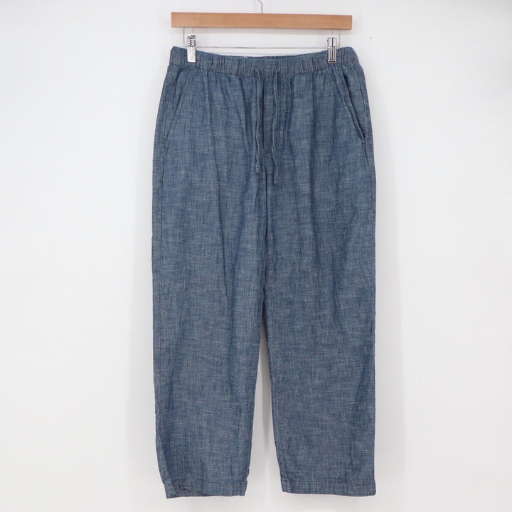 GAP Pants Womens S Chambray Pull-On Blue Elastic Waist Cotton Excellent