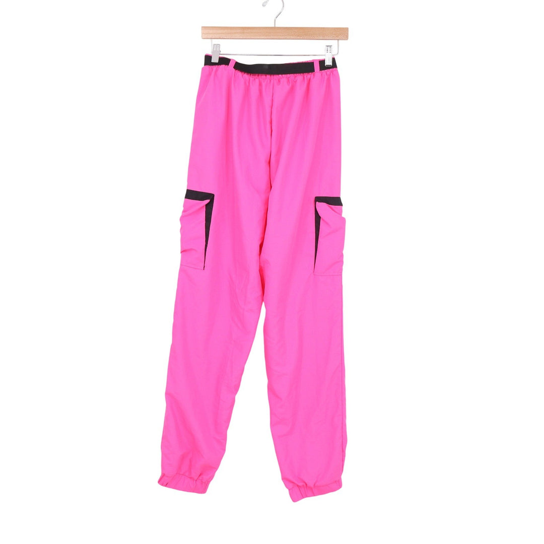 Balera Neon Pink Cargo Dance Pants Womens MA Buckle Belt Joggers