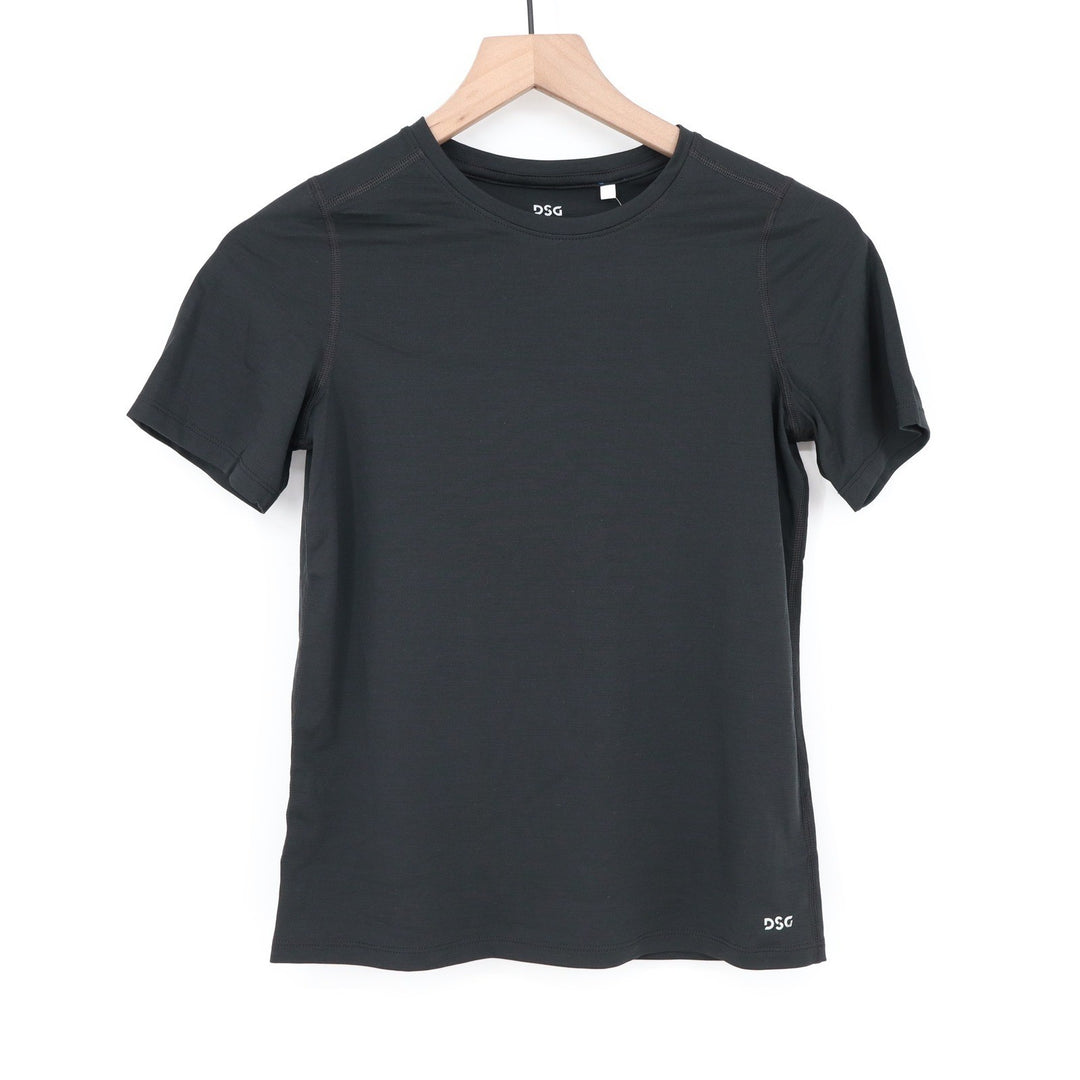 DSG Boys Movement Tee Pure Black Short Sleeve Moisture Shirt Size M 10-12