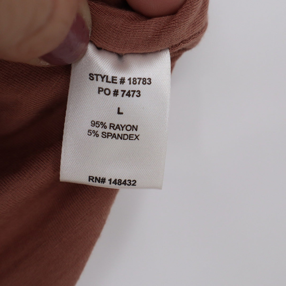 Be Cool Los Angeles Terracotta Mauve Sleeveless Boat Neck Tank Top Size L 18783