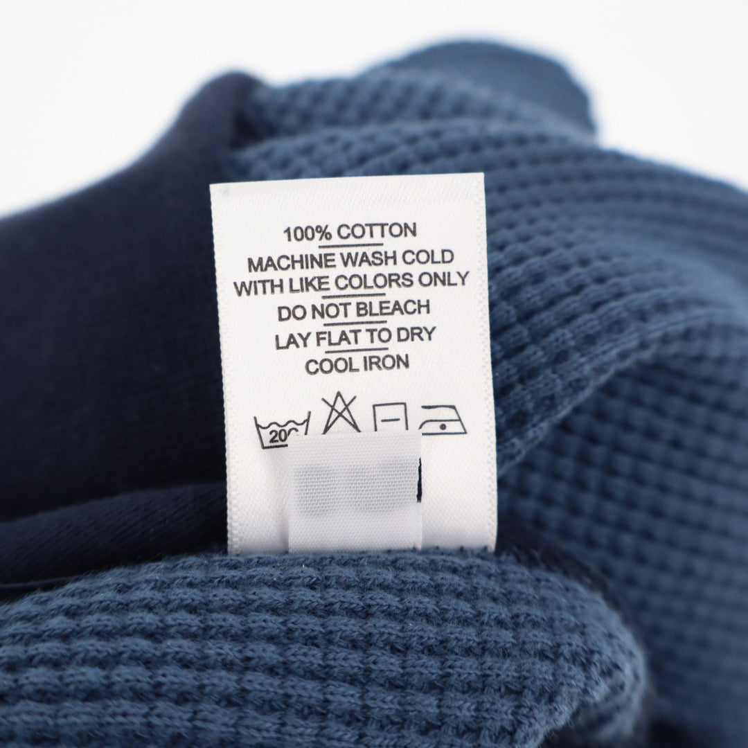 American Giant Colorblock Summit T-Shirt Mens Large Blue Waffle Knit Crew Neck