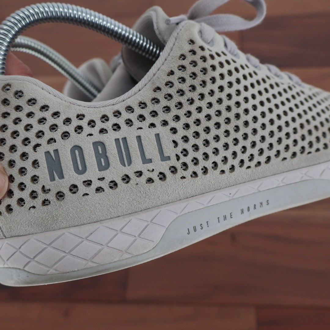 NOBULL Trainers Grey Perforated Athletic Shoes Women's Size 8.5