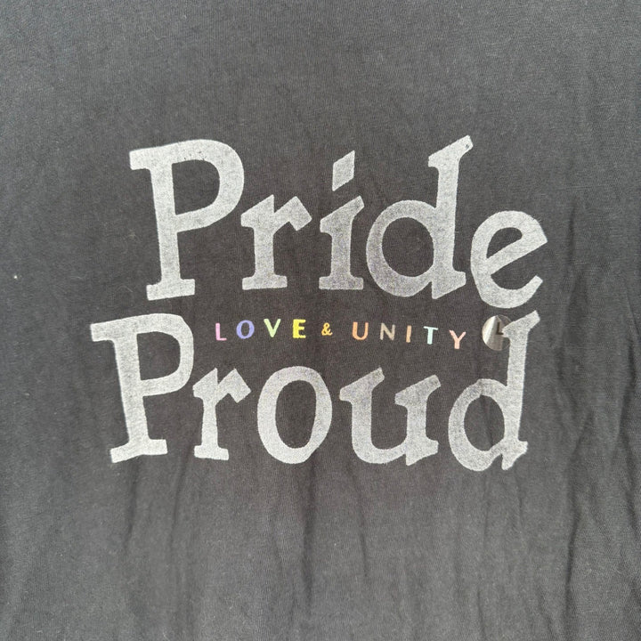 American Eagle Pride Proud Love & Unity Black Graphic T-Shirt Size L