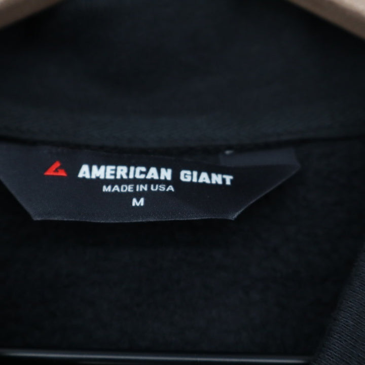 American Giant Bomber Jacket Mens M Black Cotton Full Zip Long Sleeve Outdoor