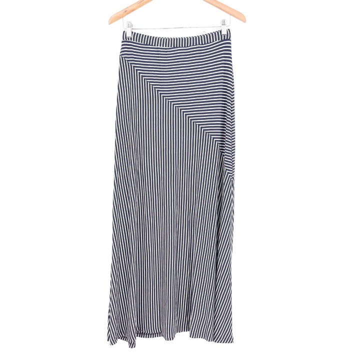 Style & Co Womens Navy White Spliced Stripe Maxi Skirt XS