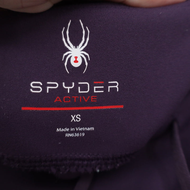 Spyder Active Womens XS Purple Cargo Pocket High Rise Drawstring Leggings