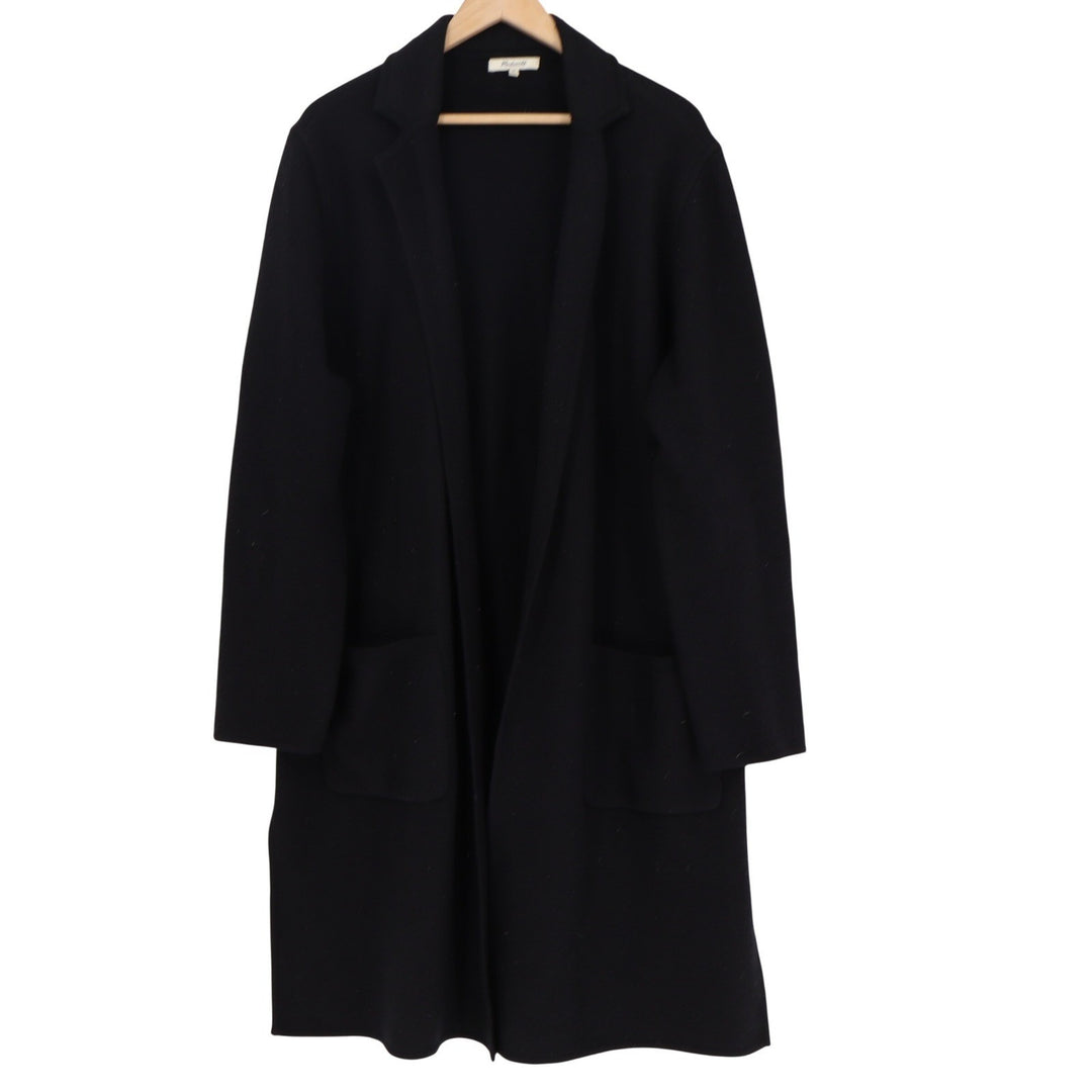 Madewell Black Knit Sweater Coat Open Front Longline Cardigan XL SSA 124