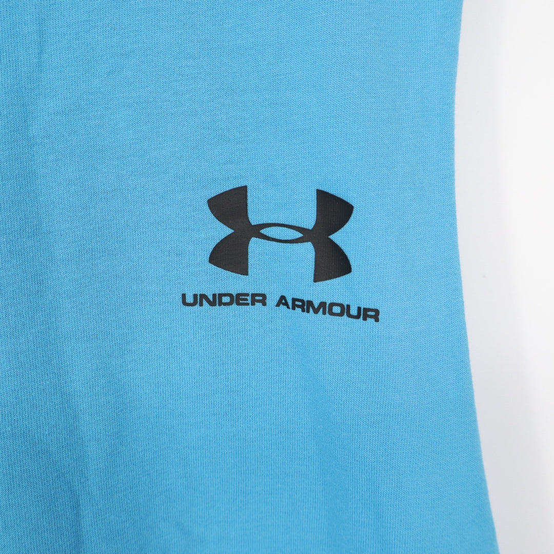 Under Armour Mens Left Chest Cut Off Muscle Tank Blue Large NEW