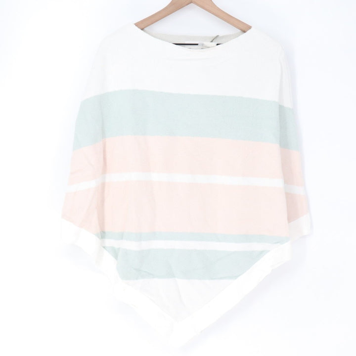 Barefoot Dreams CozyChic Ultra Lite Ocean Breeze Poncho Womens OS Multi Striped