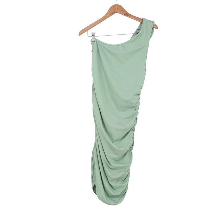 GB Fashion London One Shoulder Ruched Midi Dress Mint Green Large