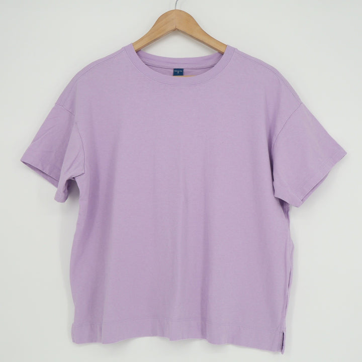 Vintage Tee Womens Medium Lavender Purple Cotton Boxy Crewneck T-Shirt
