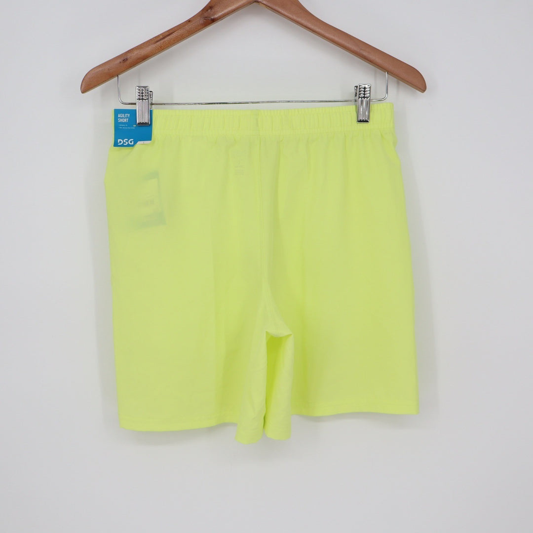 DSG Boys Agility Short Light Lime Neon Green Athletic Gym Shorts L 14-16 NEW