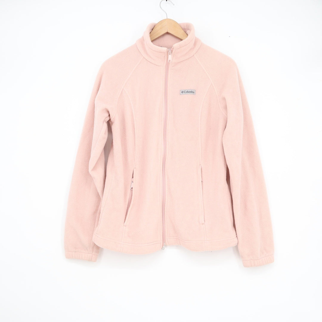 Columbia Benton Springs Fleece Jacket Womens Medium Peach Pink Full Zip