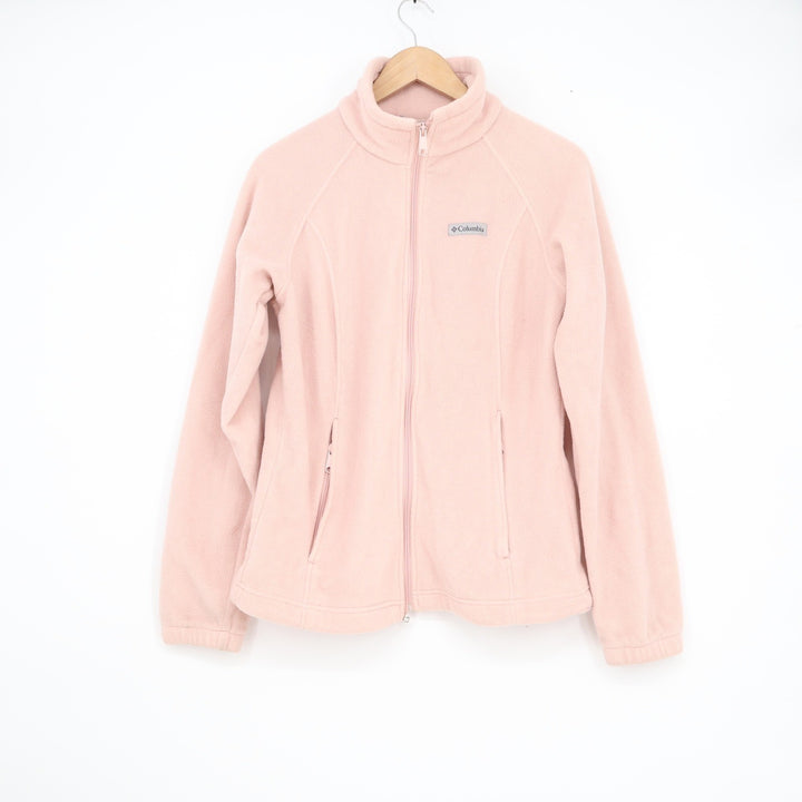 Columbia Benton Springs Fleece Jacket Womens Medium Peach Pink Full Zip