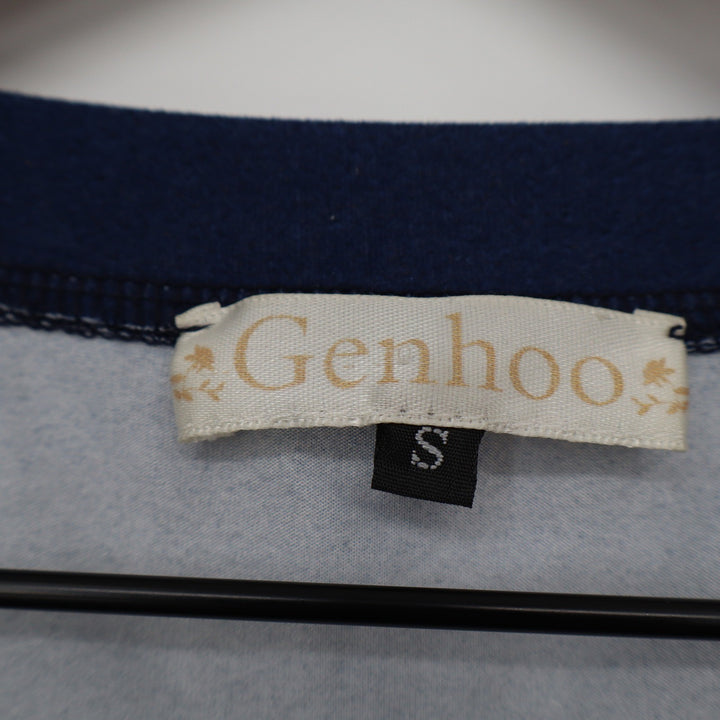 Genhoo Navy Blue Long Sleeve Star Graphic Pajama Top Small Loungewear Shirt