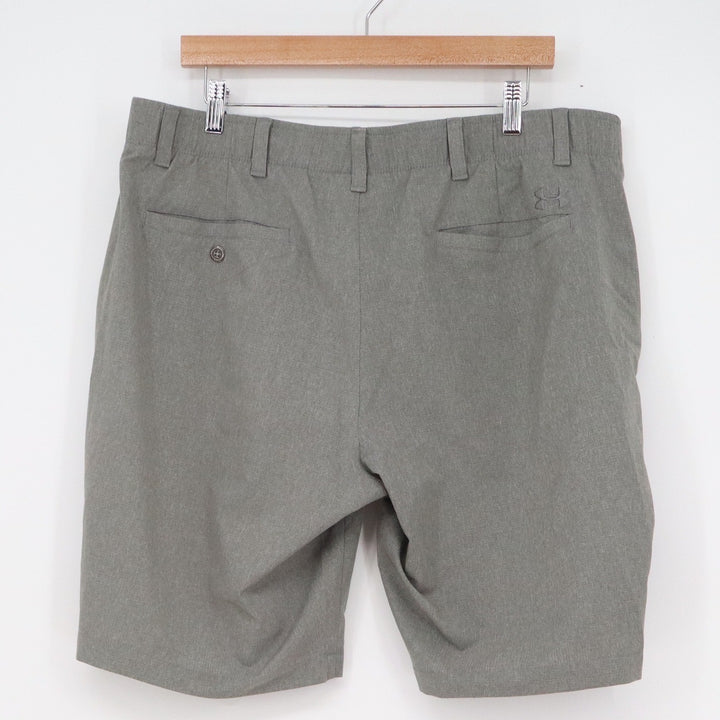 Under Armour HeatGear Mens Gray Loose Fit Golf Shorts Size 40 Heathered