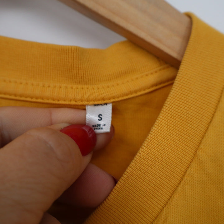 Uniqlo SPRZ NY Timothy Goodman Yellow Graphic Pocket T-Shirt Mens Small