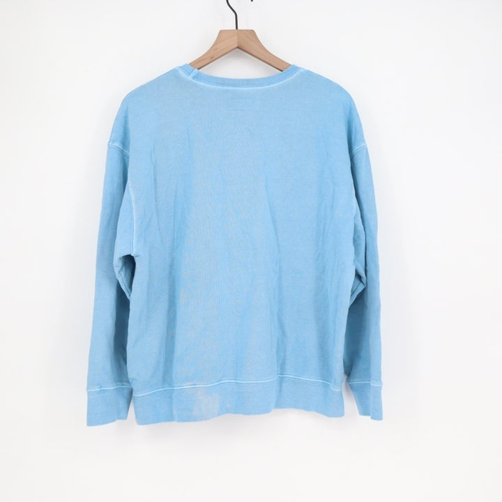 American Giant Vintage Washed Relaxed French Terry Crew Sweatshirt Womens L Blue