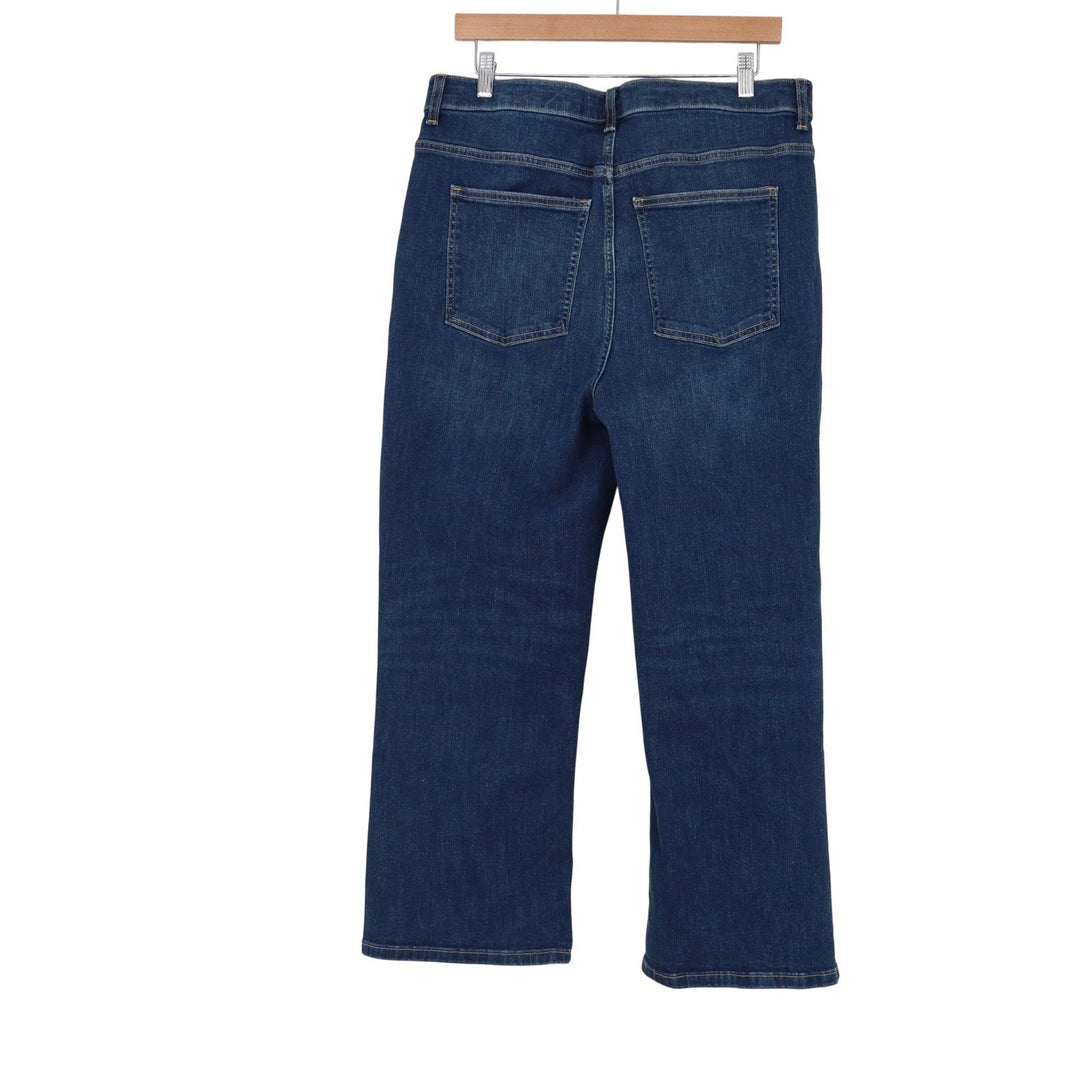 Spanx Womens Kick Flare Jeans Bennet Wash Blue High Rise Size 18 NEW