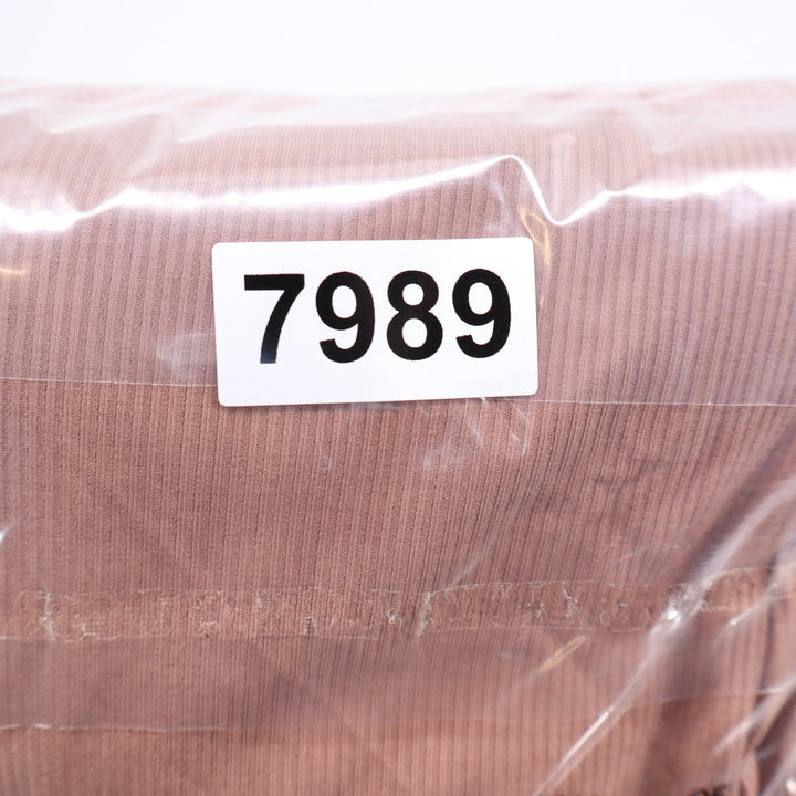 Naked Wardrobe Ribbed Corset Midi Dress Mauve Brown Sleeveless Large