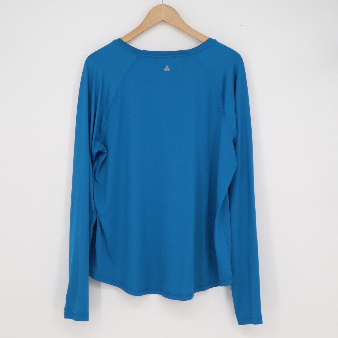 Tek Gear Dry Tek Women's XL Blue Long Sleeve Active Shirt Thumbholes