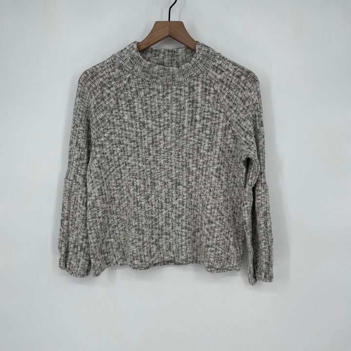 White Willow Speckled Mock Neck Knit Sweater Women's Size S/P