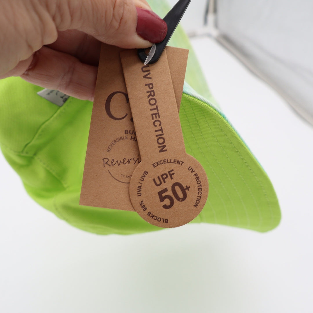 C.C Bucket Hat Women's One Size Lime Mint Green Reversible UPF 50+ NEW