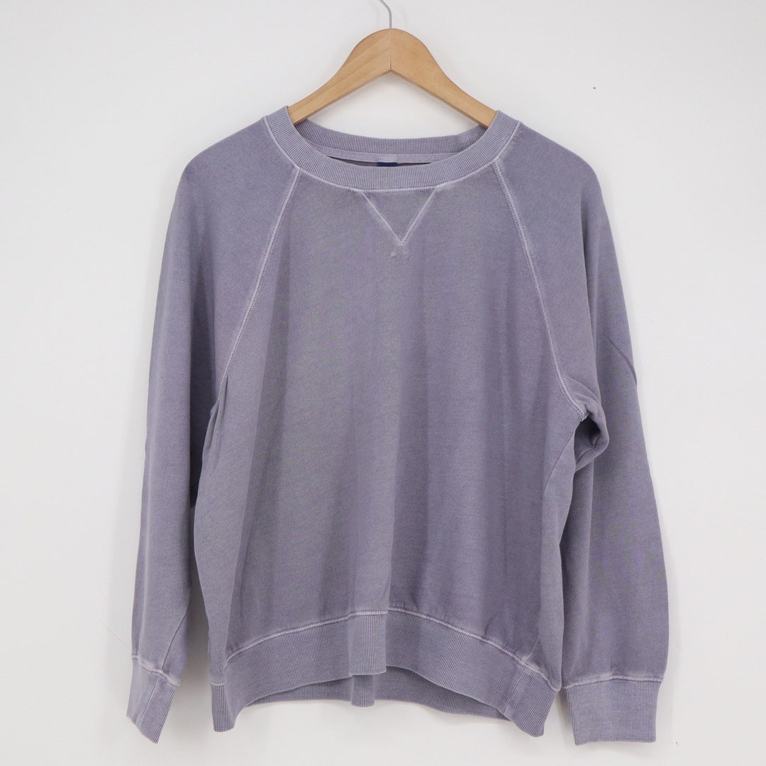 Old Navy Mens Large Faded Purple Raglan Crew Neck Sweatshirt V-Stitch