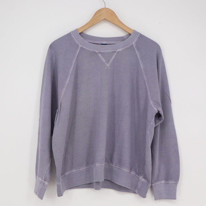 Old Navy Mens Large Faded Purple Raglan Crew Neck Sweatshirt V-Stitch