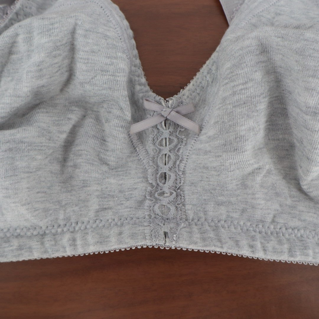 Bali Double Support Bra Womens 36B Gray Full-Figure Wireless Adjustable Strap
