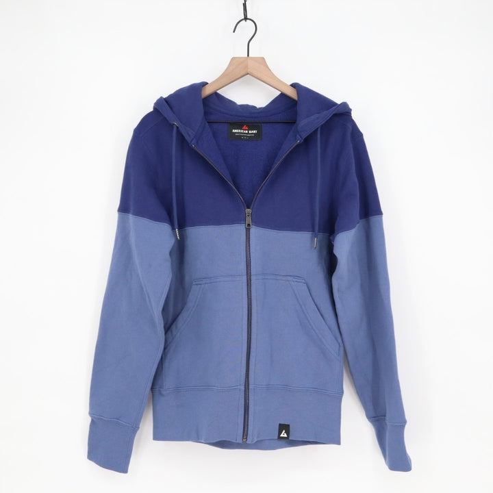 American Giant Classic Hoodie Mens S Blue Navy Full Zip Cotton Split Seam Vault