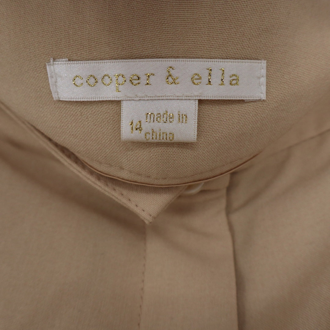 Cooper & Ella Tan Bootcut Dress Pants Womens Size 14 Stretch Trousers