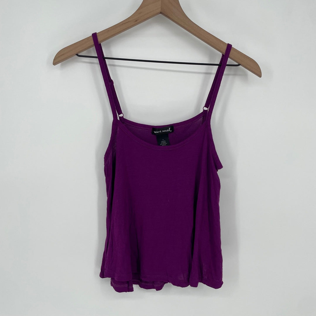 Wet Seal Purple Spaghetti Strap Cami Tank Top Size S