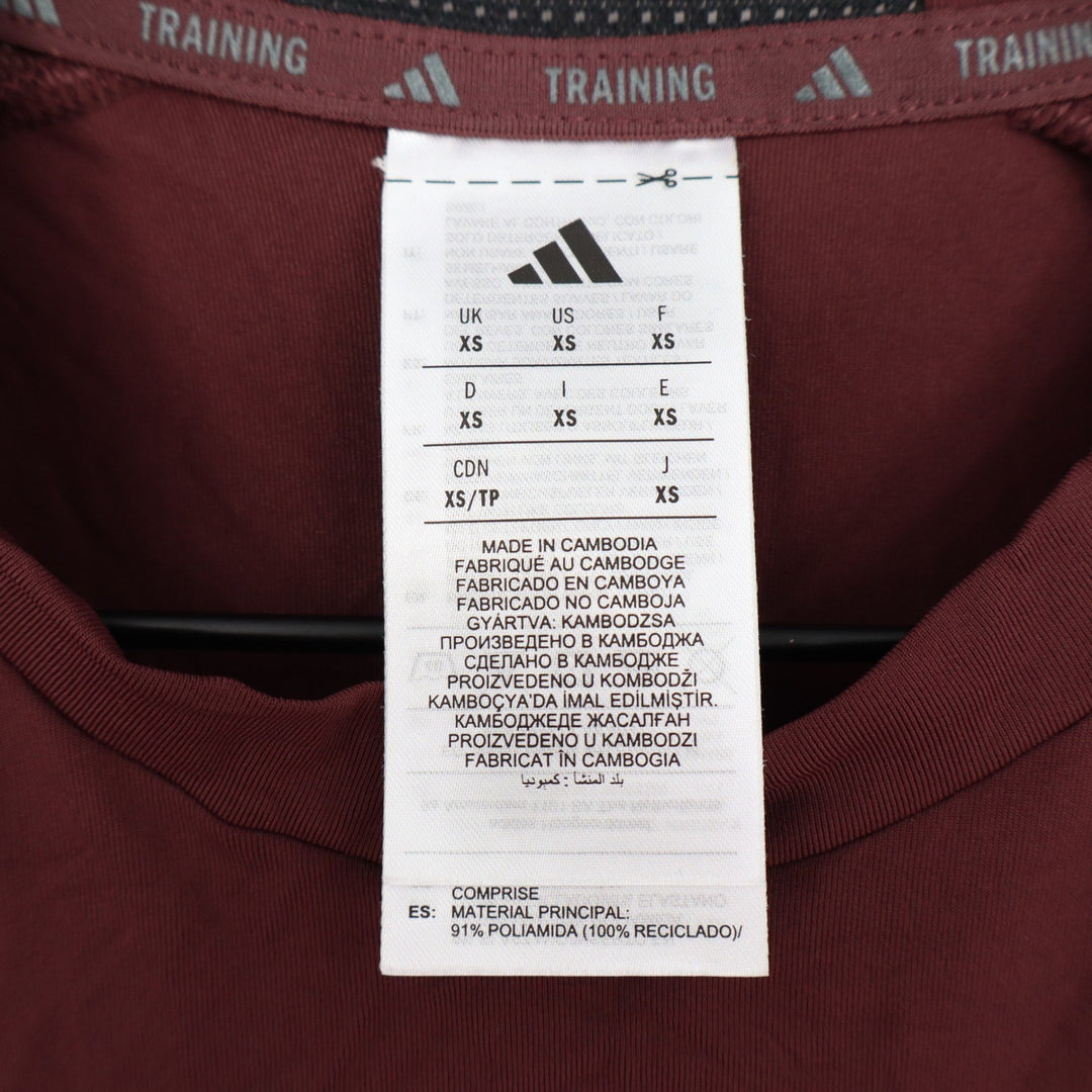 Adidas Mens D4T INT. TANK Training Tank Top Aurora Ruby Burgundy XS