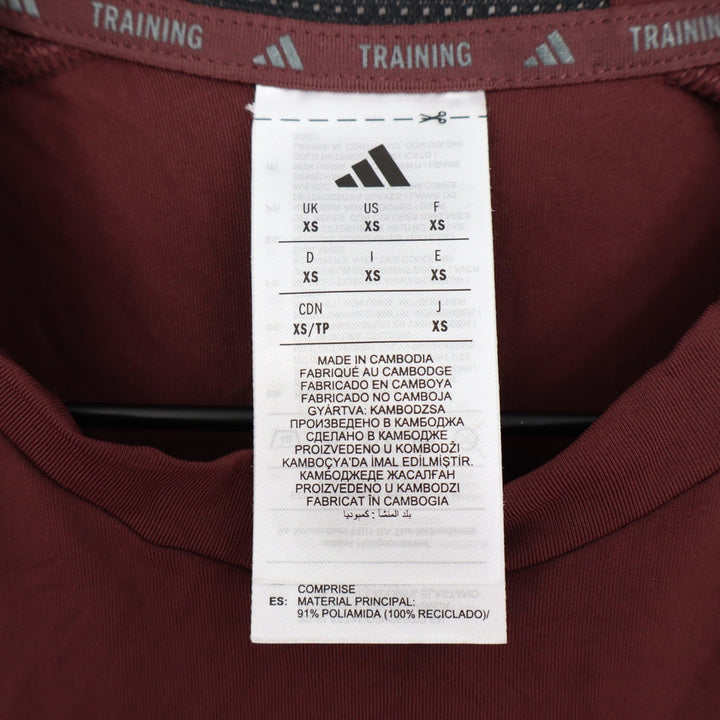 Adidas Mens D4T INT. TANK Training Tank Top Aurora Ruby Burgundy XS