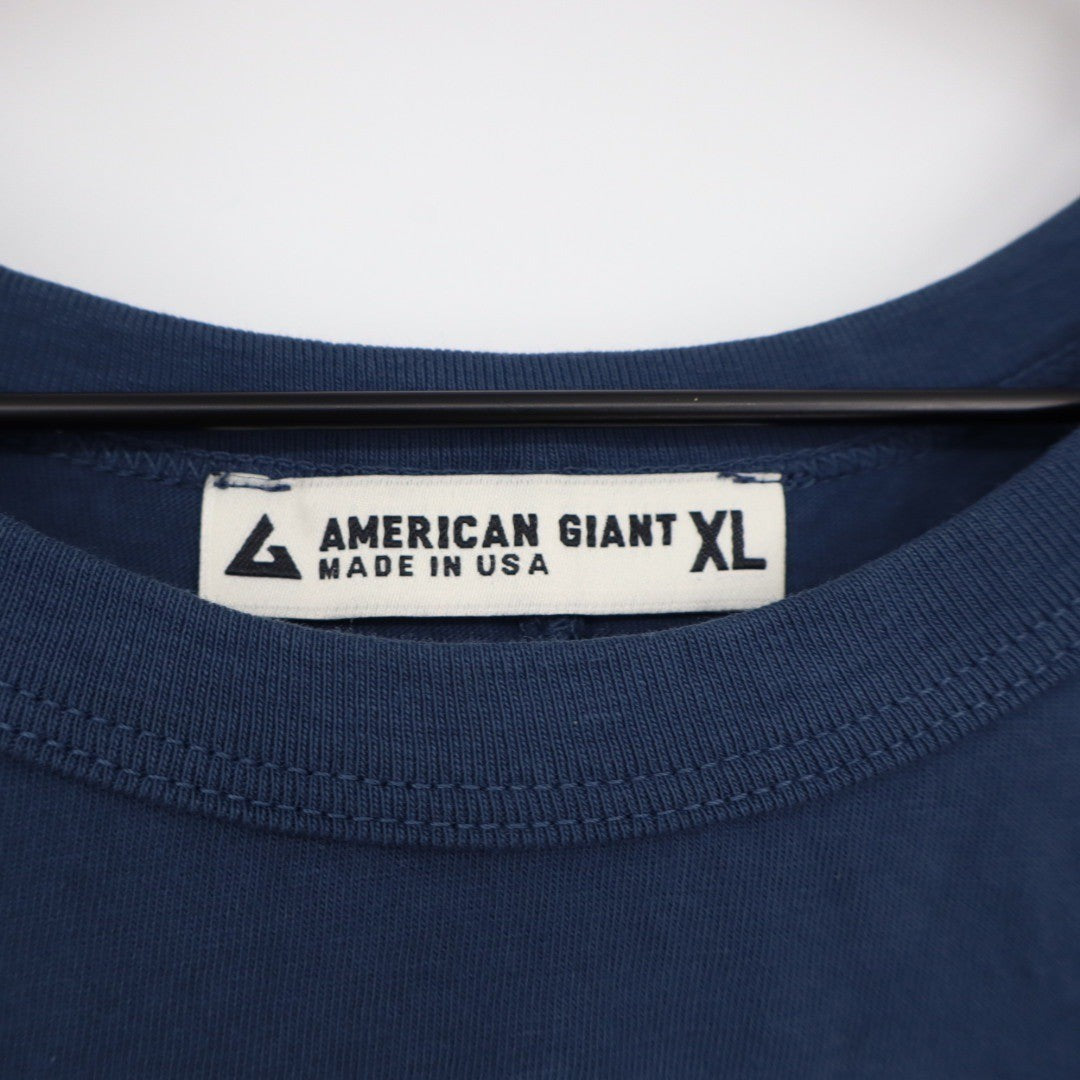 American Giant Women's Muscle Tee Dress Size XL Made in USA Bluefin