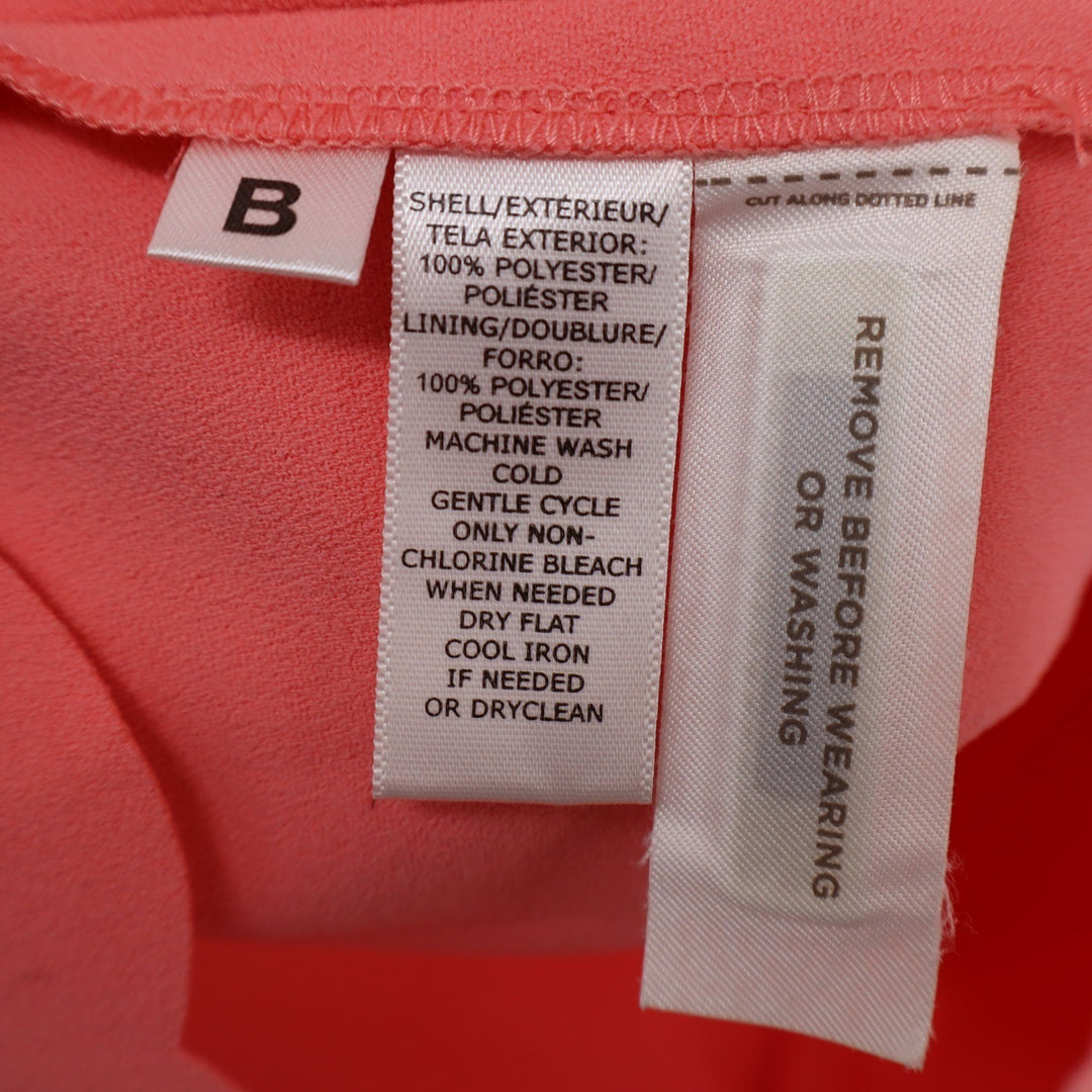 Ann Taylor LOFT Coral Pink Scalloped Layered Shift Dress Sleeveless 2P Petites