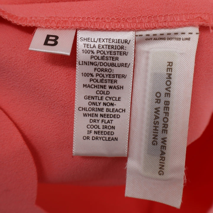 Ann Taylor LOFT Coral Pink Scalloped Layered Shift Dress Sleeveless 2P Petites