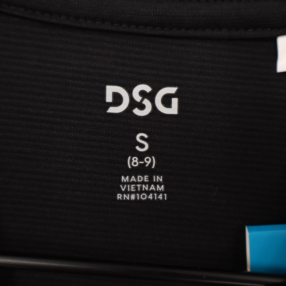 DSG Boys Movement Tee Pure Black Short Sleeve Athletic Shirt S 8-9 NEW