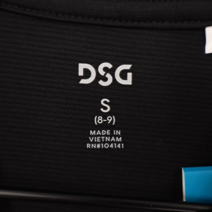 DSG Boys Movement Tee Pure Black Short Sleeve Athletic Shirt S 8-9 NEW