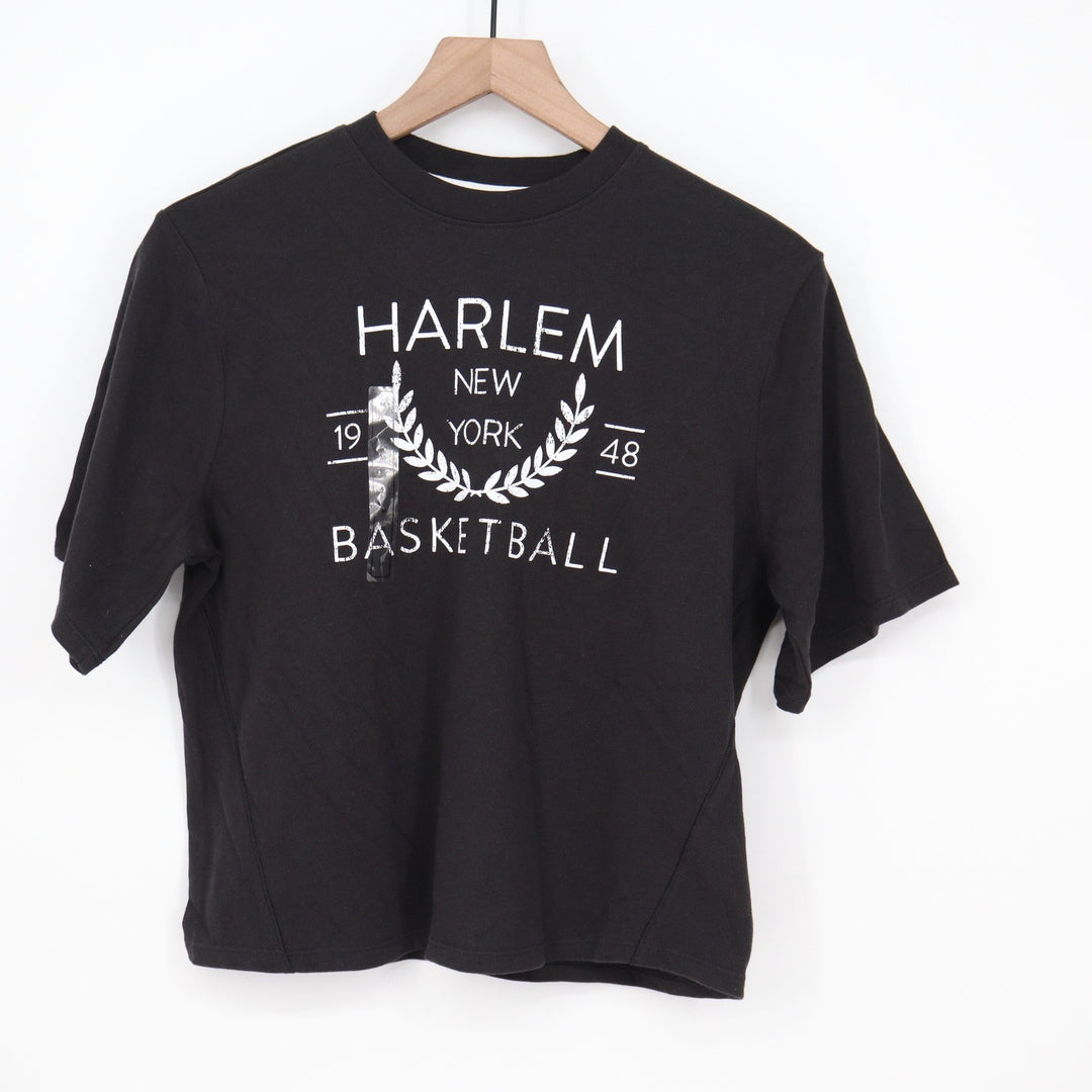 DSG Girls Medium Harlem New York Basketball Graphic Tee Pure Black