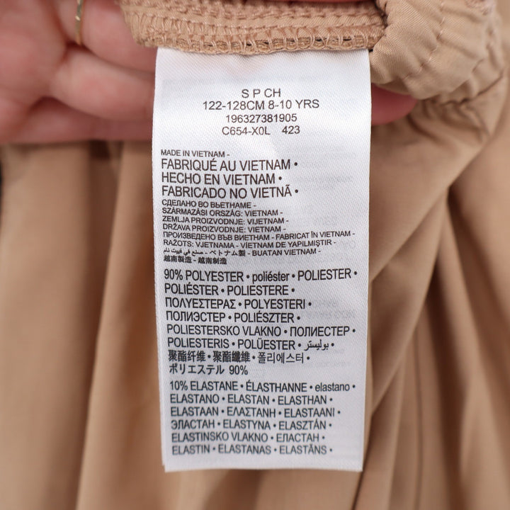 Jordan Girls Hemp Utility Cargo Joggers Tan Beige 45C654-X0L Small 8-10 NWT