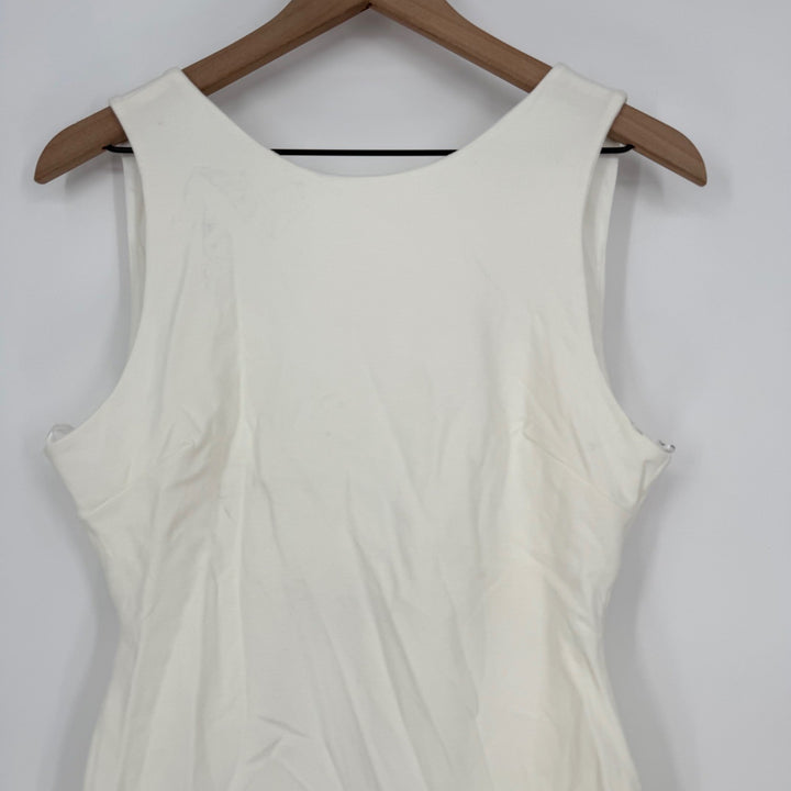 Lulus White Sleeveless Bodycon Dress Party Cocktail Evening Size L