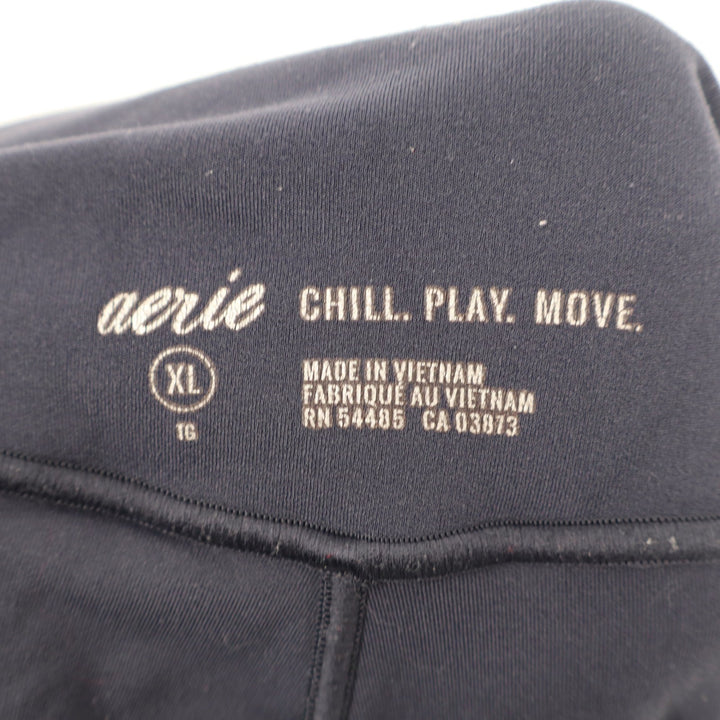Aerie Chill Play Move Navy Blue High Waisted Activewear Leggings XL SSA094
