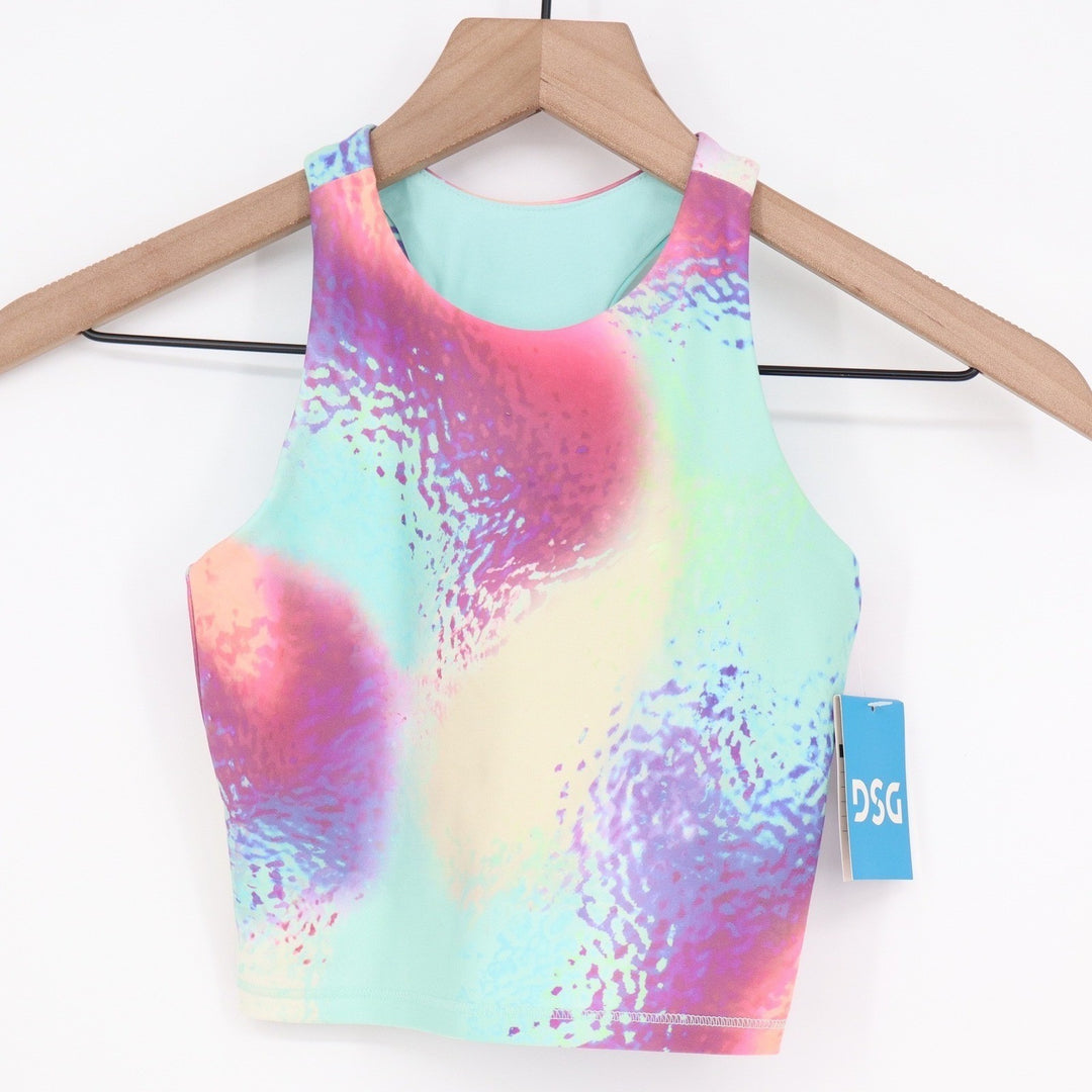 DSG Girls Momentum Shelf Bra Tank Ice Cave Multi XS 6-7
