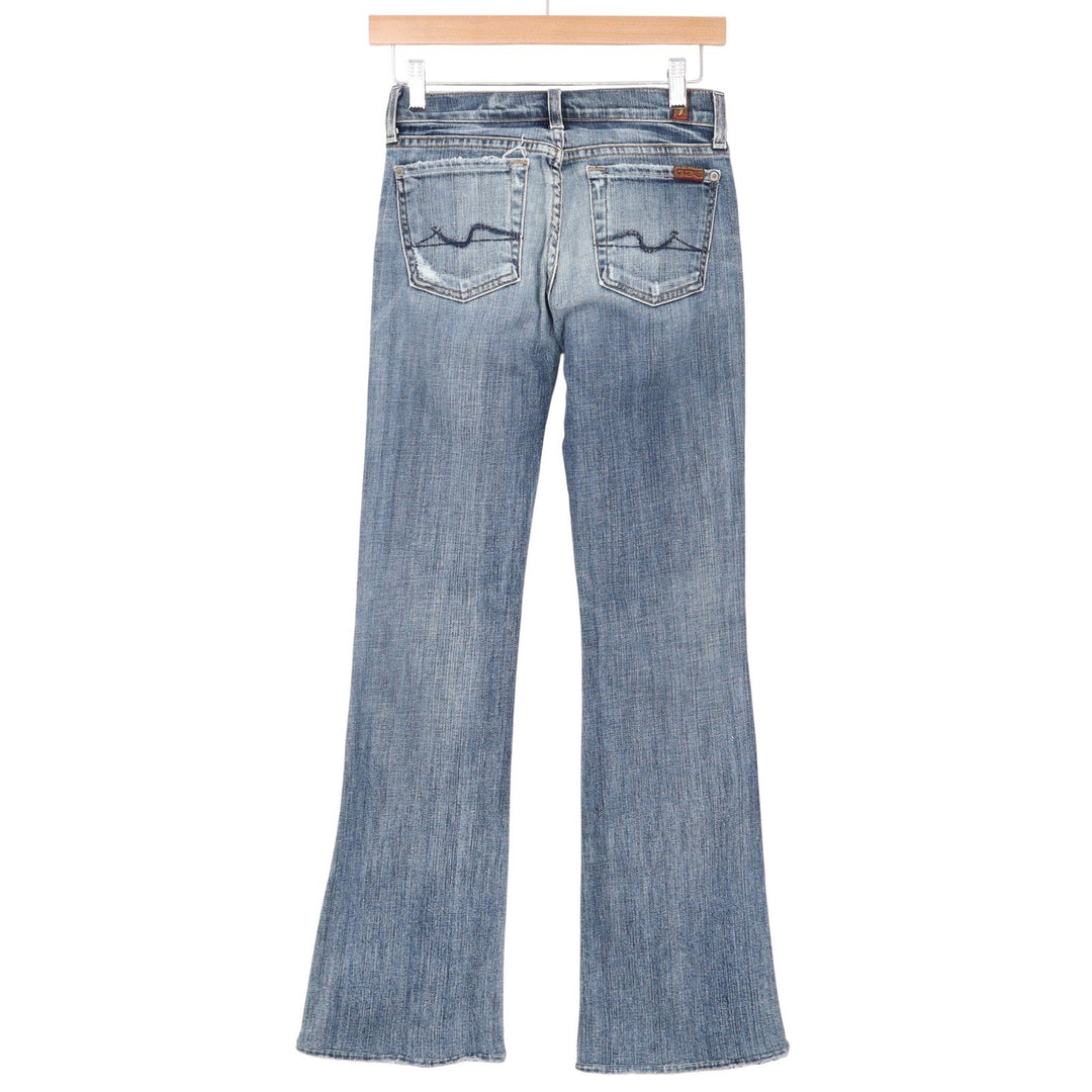 7 For All Mankind Jeans Women's 24 Bootcut Blue Distressed Excellent