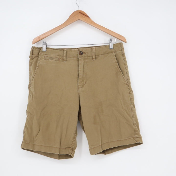 American Eagle Outfitters Chino Short Mens 34 Khaki Slash Pockets Outdoor Wear