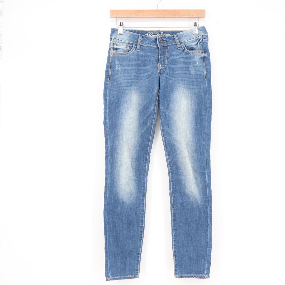 Old Navy The Rockstar Skinny Jeans Medium Wash Blue Denim Size 2 Regular