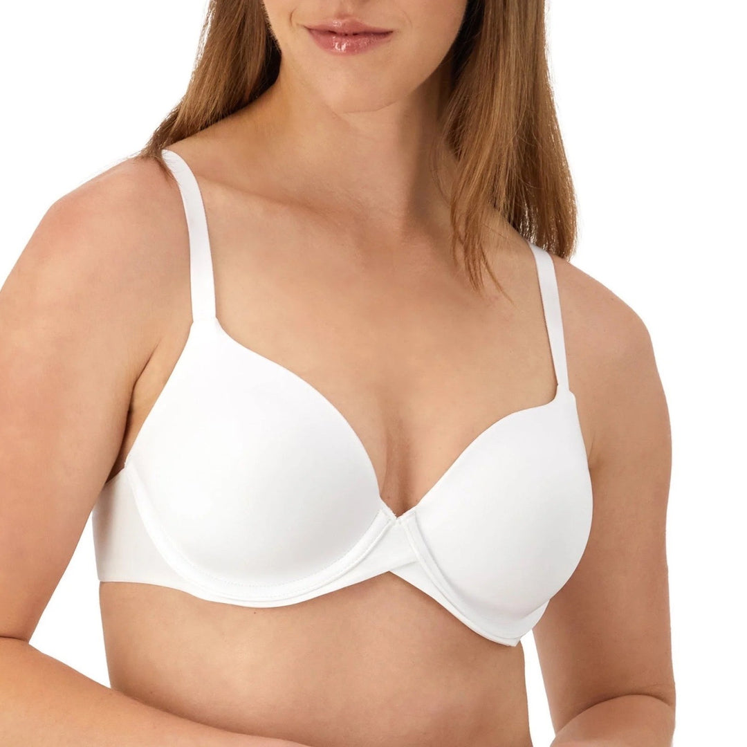 Maidenform One Fab Fit Everyday Modern Demi Bra Womens 38B White Nylon Underwire