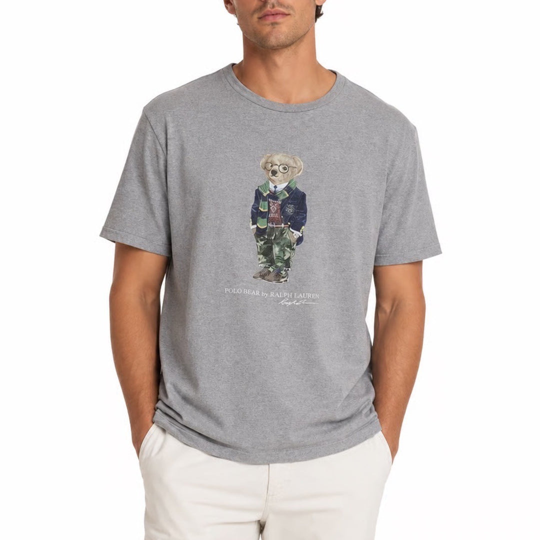 Polo Ralph Lauren Polo Bear Graphic T-Shirt Mens XL Heather Gray Short Sleeve